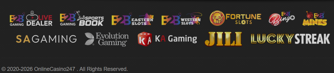 247 Casino certified game providers and payment-grade security partners