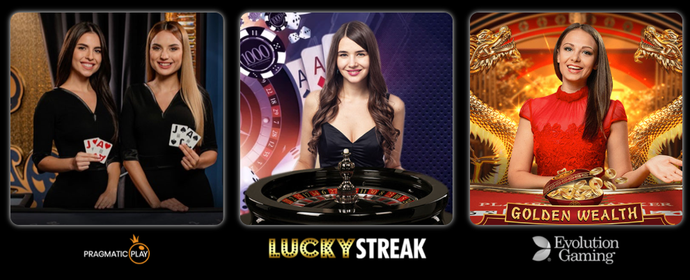 247 Casino live casino tables from Pragmatic Play, Lucky Streak and Evolution Gaming